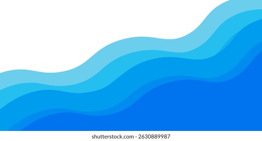 Sea waves layered vector background illustration and sea beach vector illustration. Eps 10
