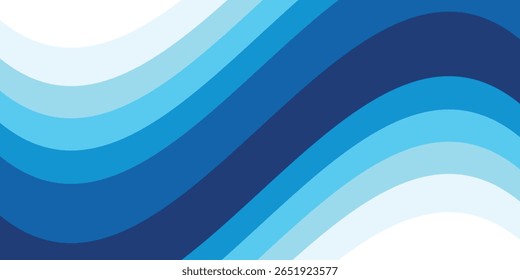 Sea waves layered vector background illustration and sea beach vector illustration.
