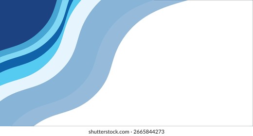 Sea waves layered vector background illustration and sea beach vector illustration.

