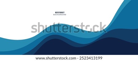 Sea waves layered vector background illustration