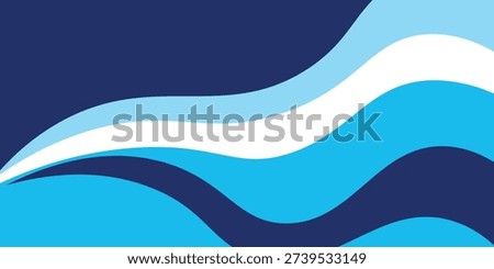 Sea waves layered vector background illustration and sea beach vector illustration.