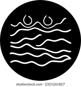 Sea waves line icon, outline vector sign, linear style pictogram sign, symbol, vector, art