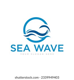 Design-Illustration für Sea Waves-Logos
