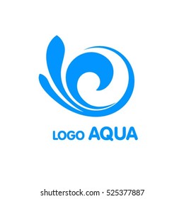 Sea waves logo design template icon.