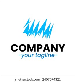 Sea waves logo set tidal waves ocean storm wavy river vector image company logo symbolizing water waves