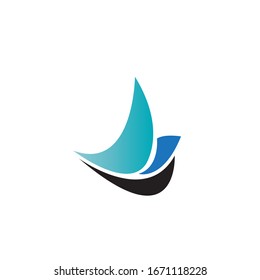 Sea waves logo vector template