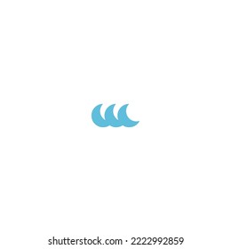 Sea waves on a white background