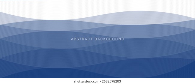 Ondas do mar papel corte abstrato fundo linhas textura projeto vetor. Ilustração vetorial dinâmica moderna com linhas em camadas. perfeito para projeto criativo, apresentações e arte digital