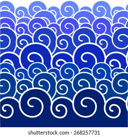 Sea waves pattern.  Vector file.