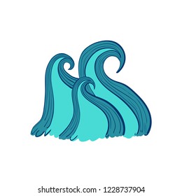 Sea waves. The raging ocean. Storm in the sea. Marine themes