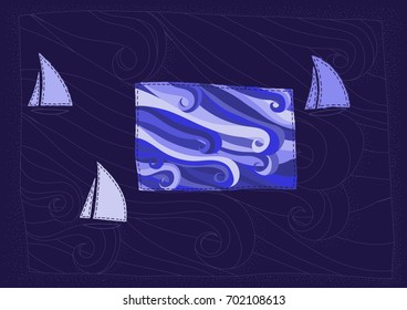 Sea waves and regatta