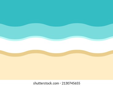 Sea waves and sandy tropical beach, summertime. Beach layer color background.