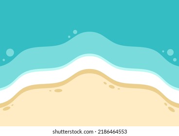 Sea waves and sandy tropical beach, summertime. Beach layer color background.