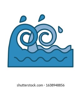 sea waves scene isolated icon vector illustration design