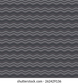 Sea waves seamless pattern. Vector illustration.