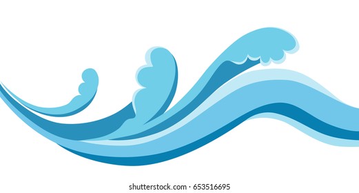 Sea waves and splashes 
