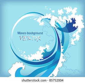 sea waves - stylized design