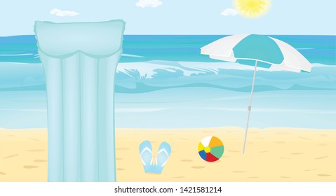 Sea waves summer. vector illustration