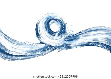 	
Sea waves under water world ocean day background