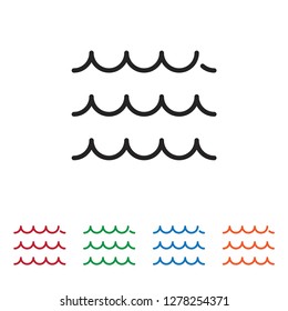 Sea waves vector icon