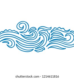 Sea waves. Vector illustration