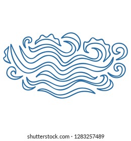 Sea waves. Vector illustration