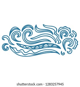 Sea waves. Vector illustration