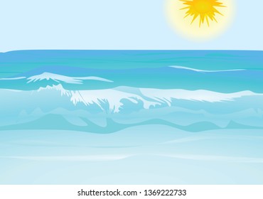 Sea waves. vector illustration
