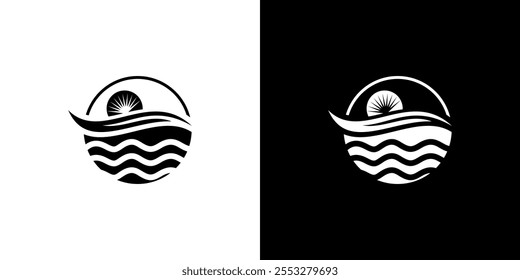sea ​​and waves vector logo