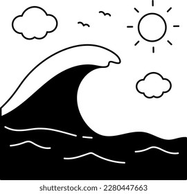 Sea waves wave Summer Beach Travel Sea Pool Surf Semi-Solid