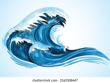 Sea waves world ocean day background illustration