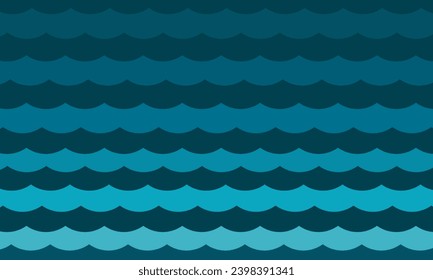 sea wavy background with sharp corners horizontal vector blue