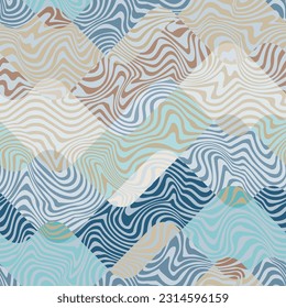 sea wavy lines seamless texture