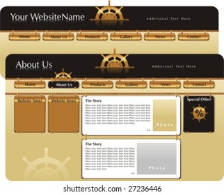 Sea web Vector template