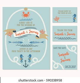 Sea wedding invitation