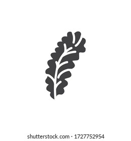 Sea weed vector icon. filled flat sign for mobile concept and web design. Seaweed leaves glyph icon. Symbol, logo illustration. Vector graphics