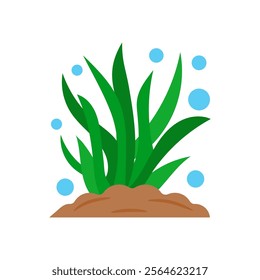 Sea Weeds Seafood Vector Illustration, Isolated