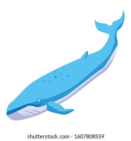 Sea whale icon. Isometric of sea whale vector icon for web design isolated on white background