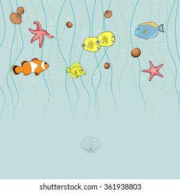Sea wild life background
