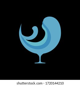 Diseño del logo de la idea de с de mar