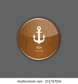 Sea wood  application icons vector illustration