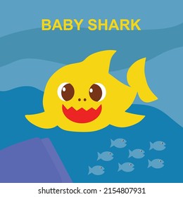 Sea World, Baby shark in the sea illustration