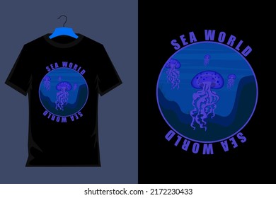 Sea World Retro Vintage T Shirt Design