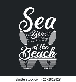 Sea You Beach Quotes Typography T Stock Vector (Royalty Free ...
