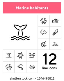 Seaanimal concept. Vector illustration can be used for topics like seafood, cuisine, cooking