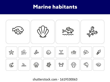 Seaanimal concept. Vector illustration can be used for topics like seafood, cuisine, cooking
