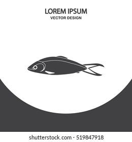 Seabass icon. Simple design for web and mobile