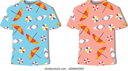 seabeach pattern seamless t shirt design.seamless pattern sea beach t shirt design.