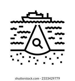 seabed survey petroleum engineer line icon vector. seabed survey petroleum engineer sign. isolated contour symbol black illustration