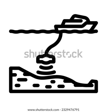 seabed survey petroleum engineer line icon vector. seabed survey petroleum engineer sign. isolated contour symbol black illustration